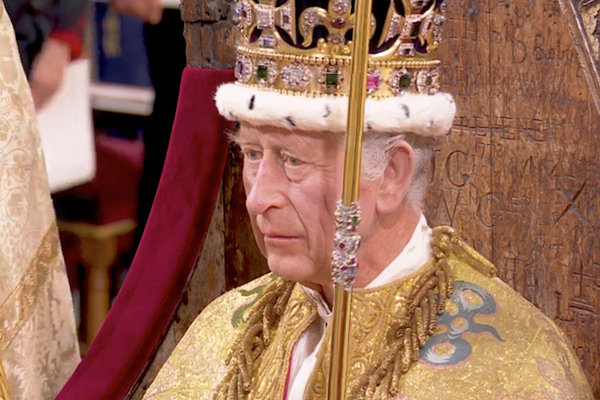 Hilarious scenes in London where a confused old man claims to be the new king