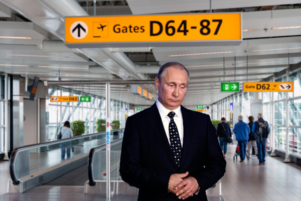 Poetin aangekomen in Den Haag om zichzelf aan te geven bij Internationaal Strafhof